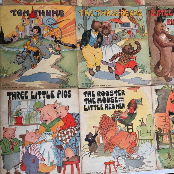 Vtg 1930s Platt & Munk Childrens 17 Book Set Classic Fairy Tales Nursery Rhymes - Picture 3 of 15